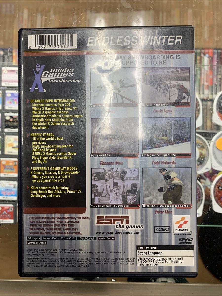 ESPN Winter X Games Snowboarding PlayStation 2 PS2 No Manual