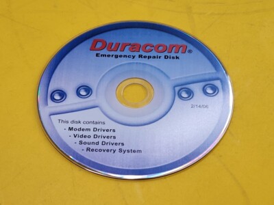       PC Software CD Disc Duracom Emergency Repair Disk 1B03200757