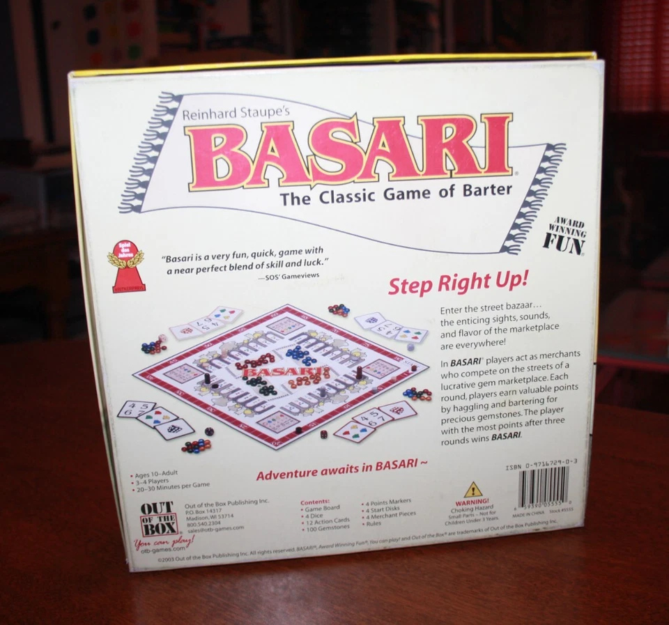 Basari The Classic Game of Barter by Reinhard Staupe - Out of the Box Games 2003 - Image 2 of 4