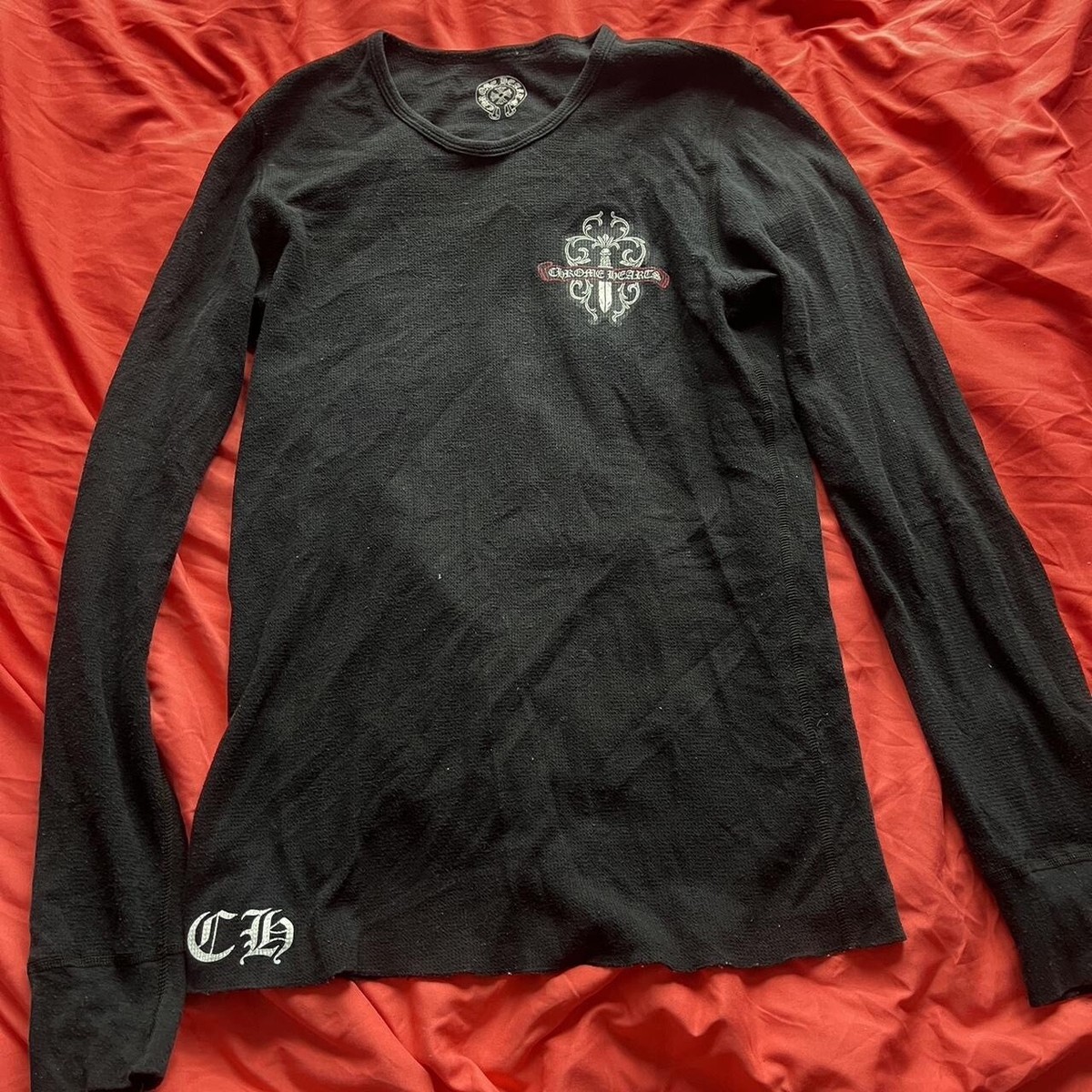 Vintage Black Chrome Hearts Waffle Shirt | eBay Vintage Black Chrome Hearts Waffle Shirt | eBay