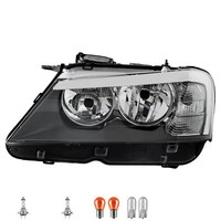 Halogen Scheinwerfer Links H7/H7 Schwarz FüR BMW X3 Inklusive Lampen