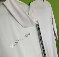 NEW + tags MICHAEL KORS WOMEN DRESS Size XL Ribbed KNIT WHITE STRETCH BODYCON  