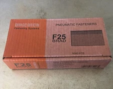 1" 18 Gauge Straight Brad Finish Nails 18 Ga. (5,000/Bx.) (Case of 10)