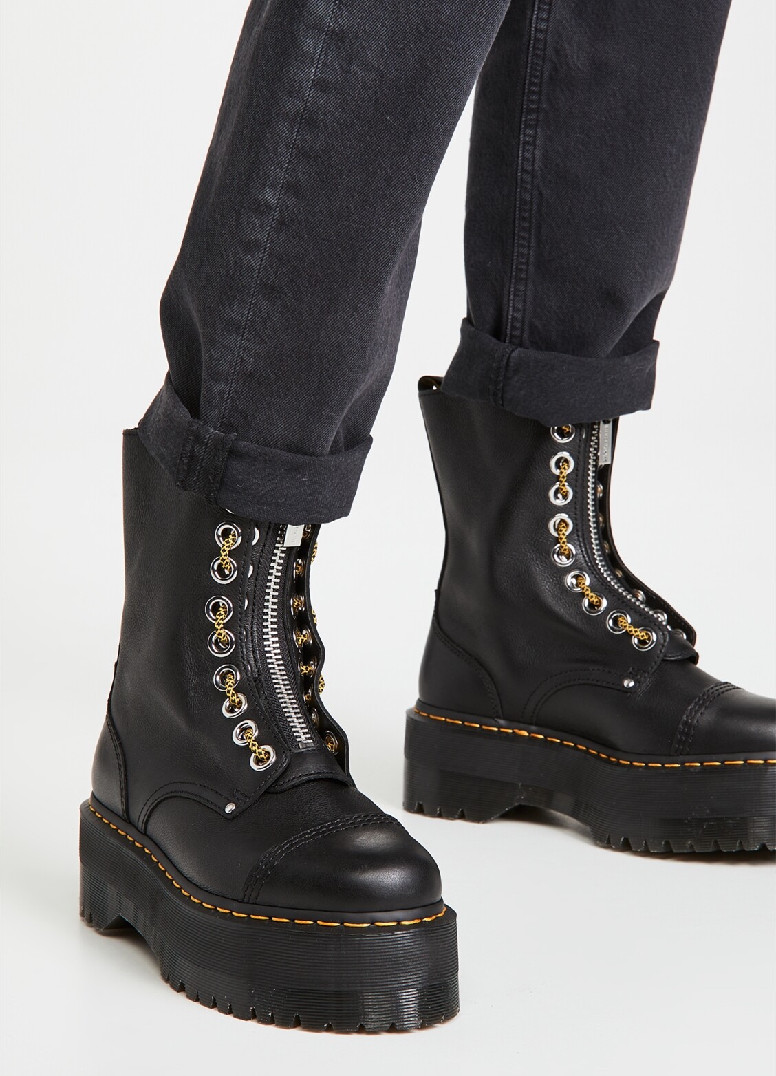 NWOB Dr Martens SINCLAIR MAX PISA LEATHER PLATFORM BOOTS BLACK PISA LEATHER  | eBay