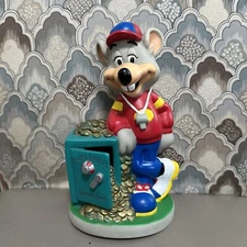 Showbiz Pizza Time Chuck E Cheese Coin Vault 9” Savings Piggy Bank No Stopper