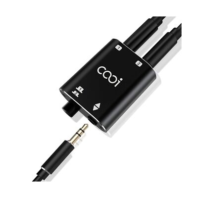 3.5mm Stereo Audio Switcher（1 in 2 Out /2 in 1 Out） with 3.5mm Aud