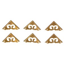 8Set Box Corner Protector Antique Short Side Brass Corner Guard For Box Cabin AC