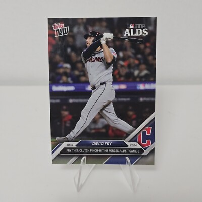 David Fry Guardians Pinch-Hit HR ALDS 2024 MLB Topps NOW Card 822 