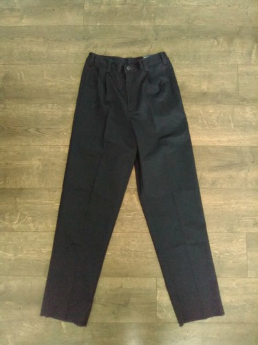 NWT Lands' End sz 10 Elastic Waist Pleated Front Navy Blue Dress Slacks E-38 - Picture 8 of 12