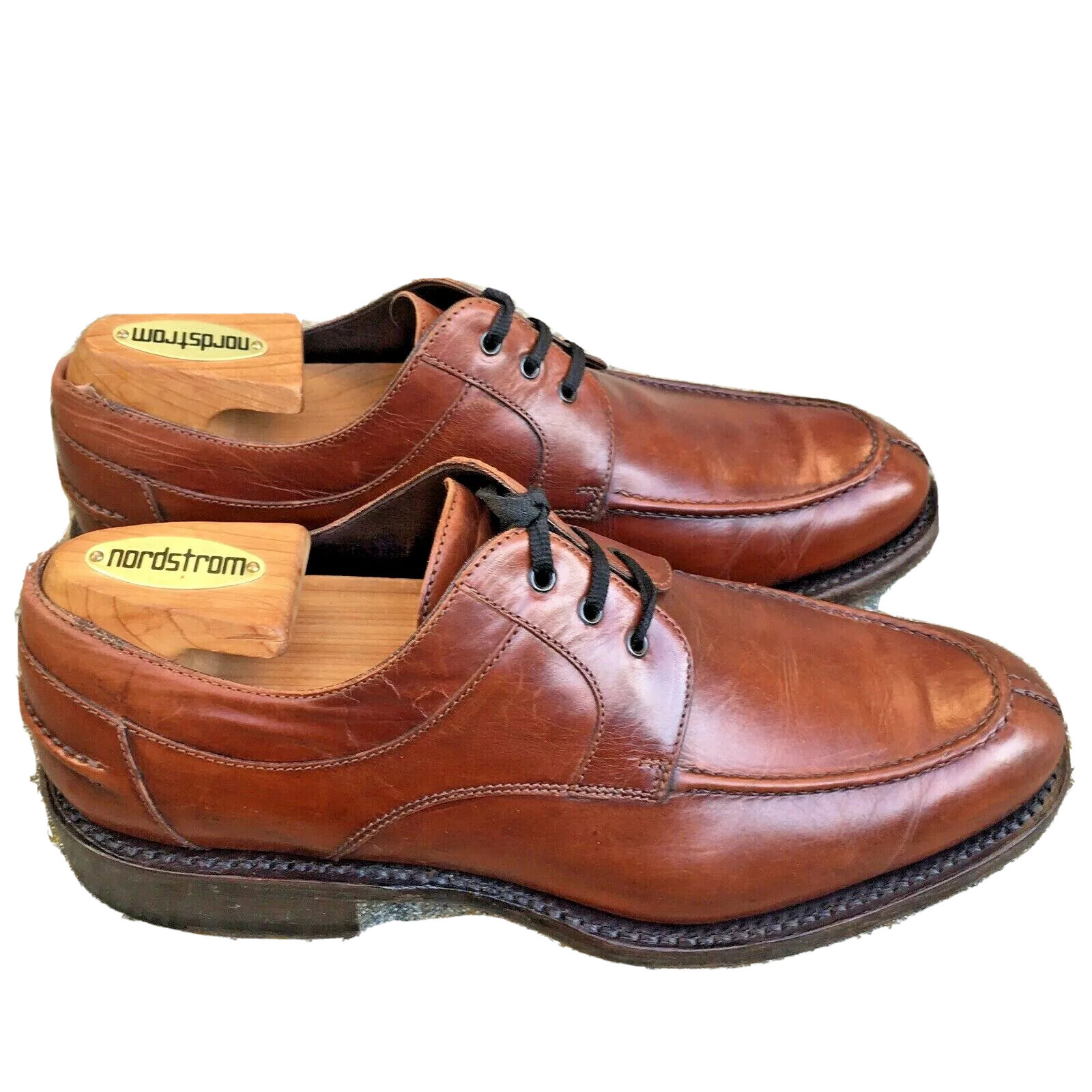 SAOLA Scarpa Oxford stringata Cole Haan da uomo taglia 8 5 marrone chiaro pelle punta divisa suola cuoio
