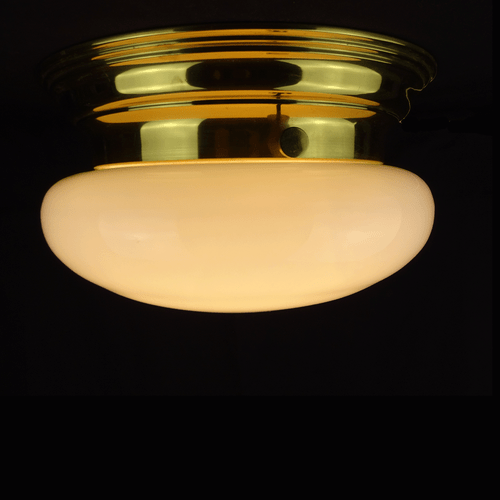 Large LIMBURG Opaline Glass Flush Mount Light Sconce Plafoniere Germany 1960s - 第 9/10 張圖片