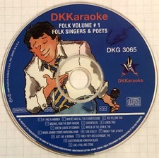 DK KARAOKE MILLENNIUM - APPLAUSE SERIES 3065 - FOLK SINGERS  POETS - VOL 1