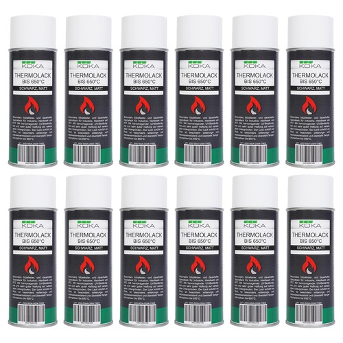 Peinture Haute Température Noir VE-INDUSTRIES Peinture Thermique En Spray Pour Four, Pot D'échappement, Résistant à La Chaleur, Rouge Terre Cuite, Mat, 800 °C Bombe Peinture Noir Mat