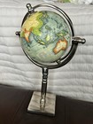 Rotating School Globe Metal Frame Cardboard/Papier Mache Globe 15”-Read