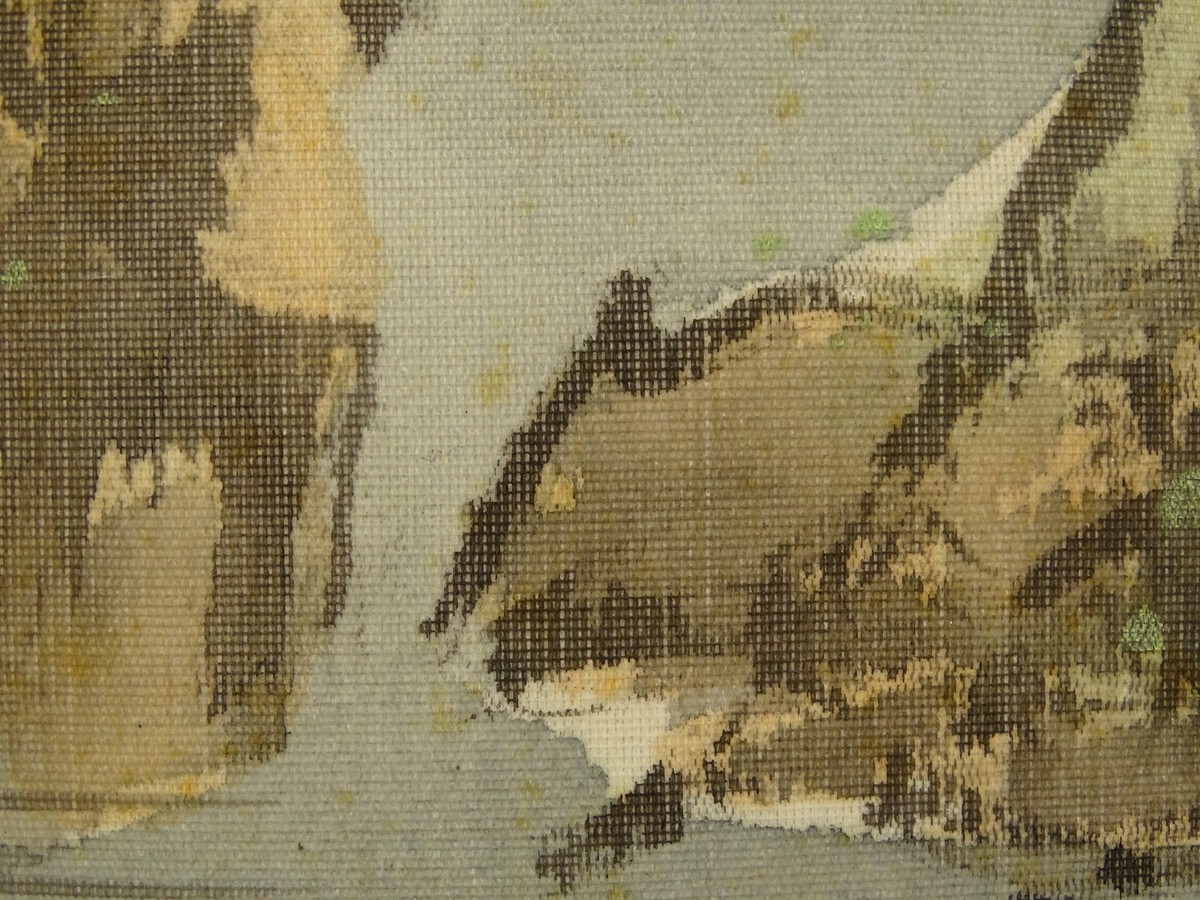 IK573 SANSUI Landscape Hanging Scroll Japanese Art painting