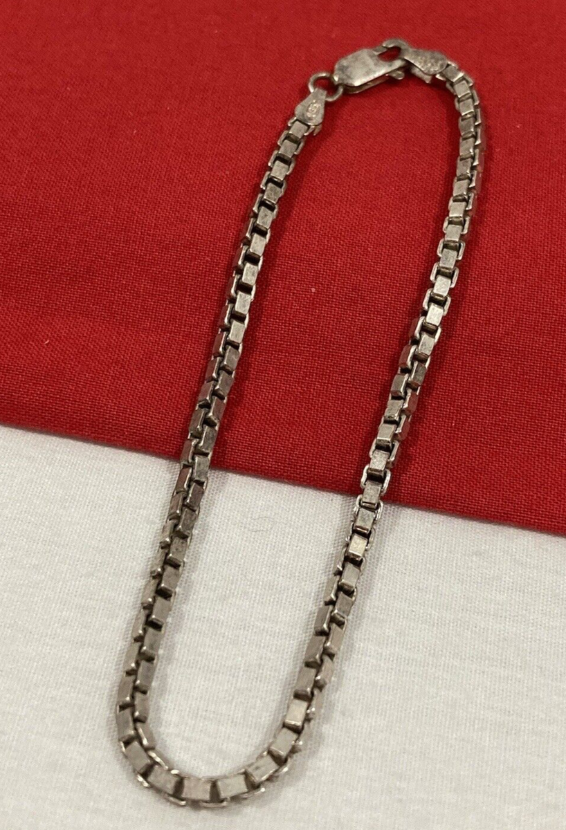 アクセサリー Vintage Silver Plate Chain Bracelet 925 Vintage 925 Sterling Silver Bracelet. - Etsy