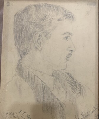 Pencil Sketch Art Artist Drawing By Edith Norman Of Lewis Everard 1904