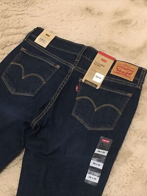 LEVIS 710 SUPER SKINNY DARK BLUE JEANS 28X30 Wandering