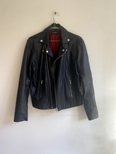 The Kooples Black Lamb Skin Leather Jacket