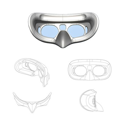 Schaumstoff-Polster Für DJI Goggles 2 – Weiche Augenmaske, Besserer Tragekomfort (Schwarz)