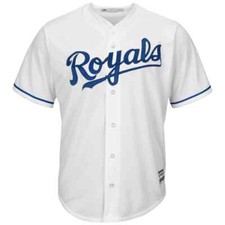 New With Tags Kansas City Royals Majestic Official Cool Base Jersey - White XL