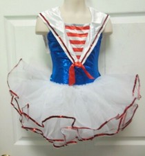Wolff Fording White Organdy 3 Layer Tutu w/Red Sequin Trim Small Child New