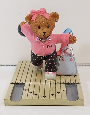 Teddy Lanes Faithful Fuzzies Give Me A Strike Figurine Bowling Bear 
