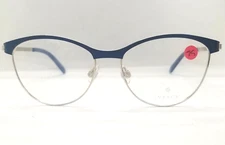 INFACE DANISH OPTICS IF8447-9021 BLUE/SOFT GOLD METAL EYEGLASSES FRAME 50-15-135