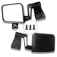 Pair Passenger Driver Side Manual Rear View Mirrors For 1987-2002 Jeep Wrangler Pair Passenger Driver Side Manual Rear View Mirrors For 1987-2002 Jeep Wrangler