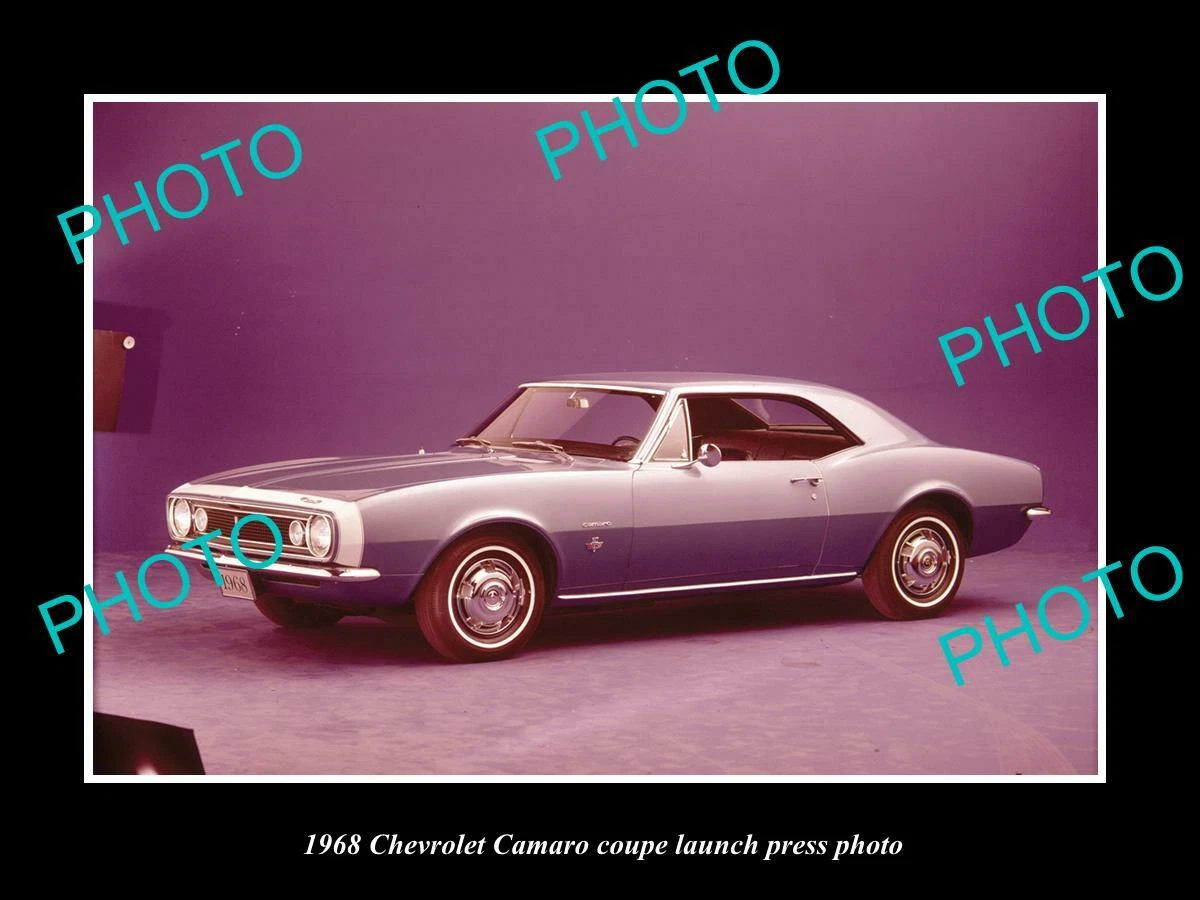 OLD 8x6 HISTORIC PHOTO OF 1968 CHEVROLET CAMARO LAUNCH PRESS PHOTO