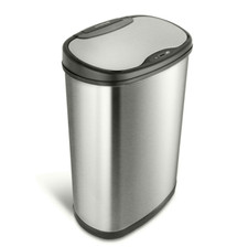Nine Stars 13.2 Gal Trash Can, Motion Sensor Kitchen Trash Can, Stainless Steel