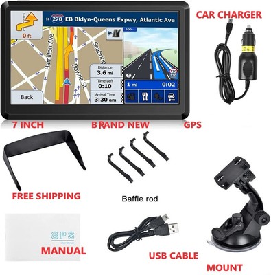 7 Inch Car Truck GPS Touch Screen Navigator Canada Mexico US  BRAND NEW