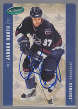 Autographed 05/06 Parkhurst Jarkko Ruutu - Canucks