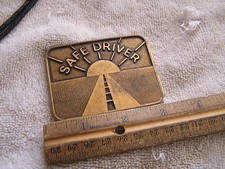Vintage Belt Buckle Safe Driver J.J. Keller  Associates 1985