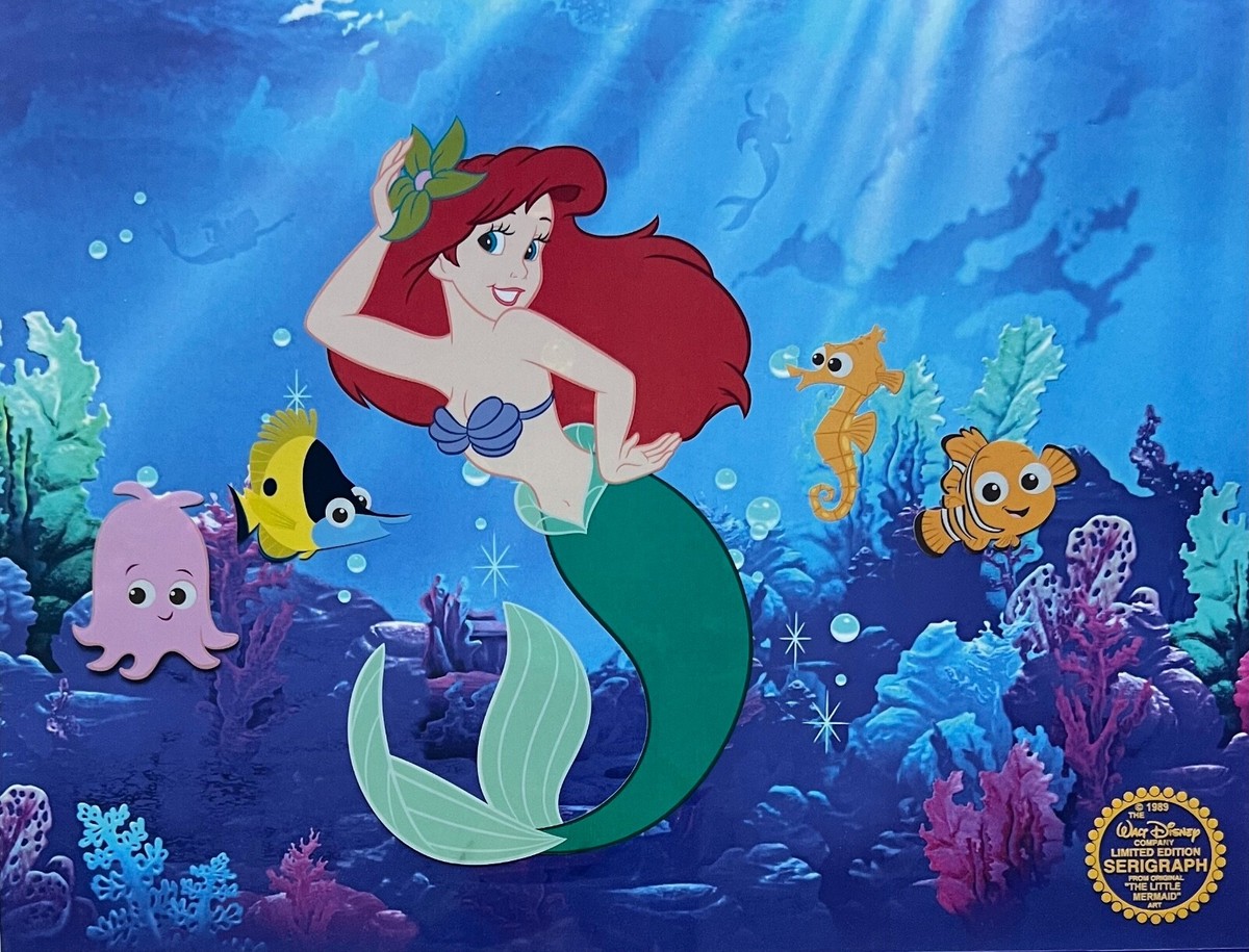 ディズニー セル画 リトルマーメイド UNDER THE SEA Disney THE LITTLE MERMAID Ariel Sericel Animation Art Cel