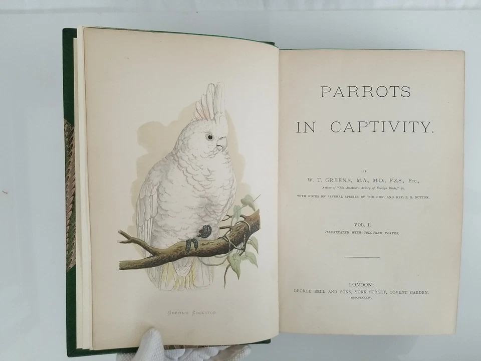 Parrots in Captivity. Greene. 1884-1887. Three volumes. 1st ed. - Image 3 of 4