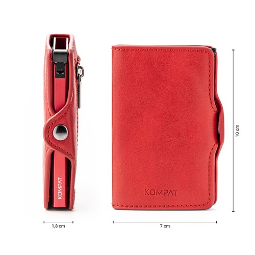 Porta Carte di Credito RFID Portafoglio Uomo Slim Portafoglio Piccolo Sottile - Foto 81 di 83