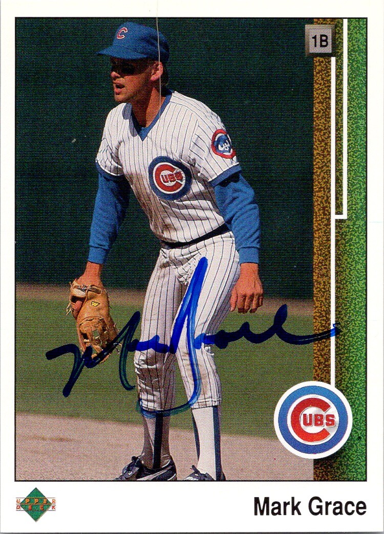 Mark Grace Signed 1989 Upper Deck #140