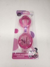 Disney Minnie Mouse Swim Goggles UV Protection/Latex Free/Adjustable/Age 3 NEW