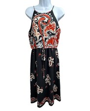 Ann Taylor LOFT Sunset Paisley Halter Dress Size Medium