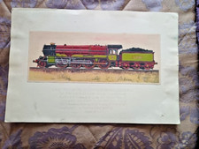 Dampflok. Aquarelldruck. Prince of Wales.