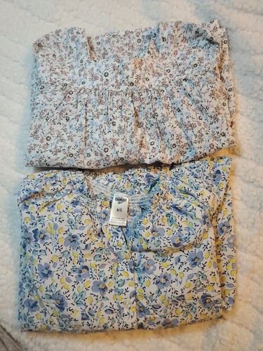 2 Shirts- Arizona 5T And OshKosh 4/5 GIRLS long Sleeve Dress Shirts - Picture 8 of 8