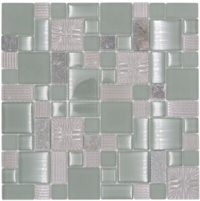 Mosaïque Pâte De Verre Or/beige WB88-MC649 - Effet Brillant, 300x300mm