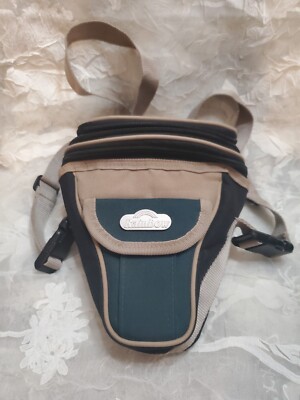 Rainbow Brand Vintage Canvas DSLR Camera Bag, expandable f/long lens 2-pocket