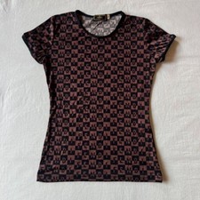 FENDI Zucca pattern Top T-shirt size 42 JP-M Short sleeve Brown USED Italy