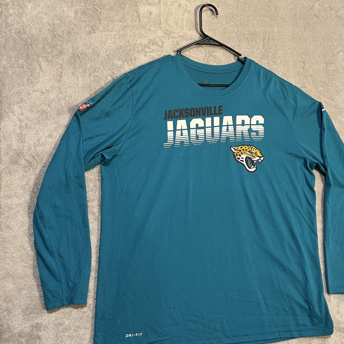 Jacksonville Jaguars Shirt Mens 2XL Blue NFL Football Nike Dri Fit