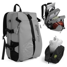 Basketball Backpack Large Sports Bag with Separate Ball Holder Shoes Compartment