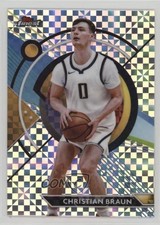 2023-24 Topps Finest Common Checkerboard Refractor Christian Braun #54 a8x