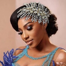 Bridal Hair Headband Gold Rhinestone Wedding Piece - Perfect for Brides