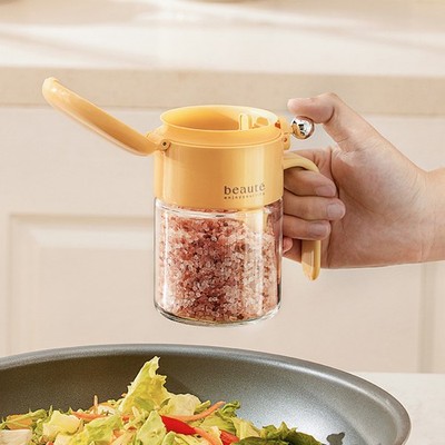 Sealed Seasoning Jar Moisture-proof Glass Seasoning Jar With Spoon Kitchen